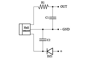 Hall-Sensordiagramm GML-59-31-Z3-H DC-Getriebemotoren Durchmesser 59 Achsabstand 31 - Elvi
