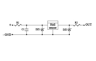 Hall-Sensordiagramm GMR-42-P-25-Z3-H DC-Getriebemotoren Durchmesser 42 Achsabstand 25 - Elvi